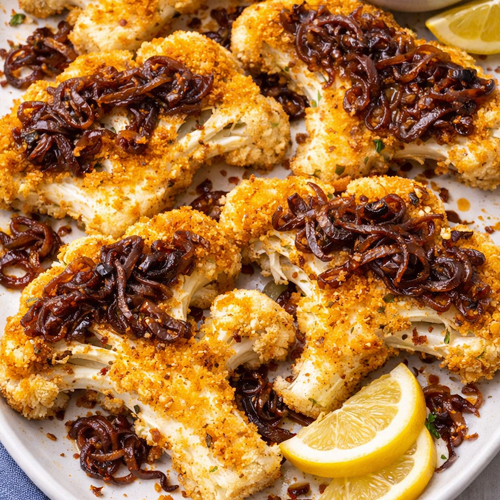 Cavolfiore steak in crosta milanese